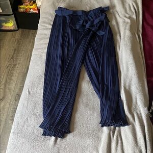 Alice Blue Navy Pleated Trousers